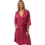 Dámský župan malinový lehký bavlněný krátký župan s páskem 1G0736 růžová – Hledejceny.cz