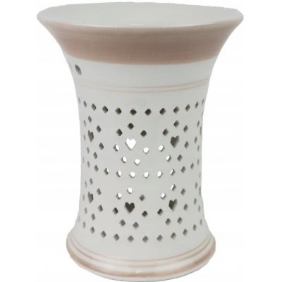 Morex aroma lampa z keramiky 15,5 cm bílá béžová – Hledejceny.cz