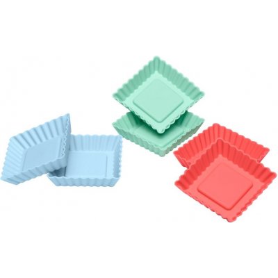 Lurch Flexiform silikon sada 6ks mini koláček hranatý 8,4x8,4x1,9cm – Hledejceny.cz