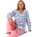 Modro bílé i růžové pyžamo pro plnoštíhlé ženy s Motýlky 1B1812 – Sleviste.cz