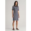 Dámské šaty GANT STRIPED SHIELD SS PIQUE POLO DRESS modrá