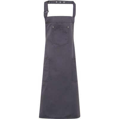 Premier Zástěra Chino PR 132 s laclem bavlněná COT390132m0899-steel Šedá ocelová – Hledejceny.cz