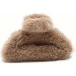 Kožešinový skřipec na vlasy Barva: šedá – Zboží Dáma