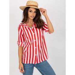 Basic pruhovaná dámská košile lk-bz-509300.70p white-red