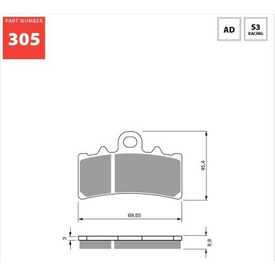 Přední brzdové destičky Goldfren KTM Duke 390 2013-2017 směs AD | Zboží Auto
