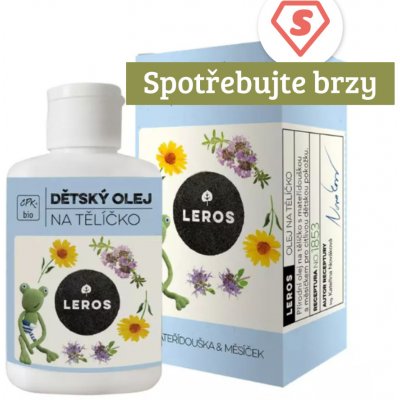 LEROS BIO DĚTSKÝ OLEJ NA TELÍČKO s mateřídouškou a měsíčkem 100 ml – Zboží Dáma