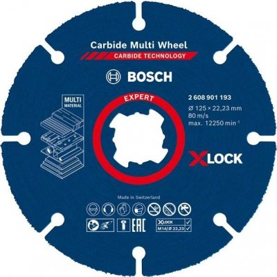 BOSCH Rezací kotouc EXPERT Carbide Multi Wheel X-LOCK, 125 mm, 22,23 mm - 2608901193 2608901193 – Zbozi.Blesk.cz