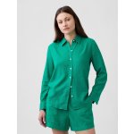 GAP Košile z lněné směsi Easy Shirt Zelená – Zboží Mobilmania