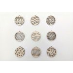 MAJADESIGN Dřevěné vánoční ozdoby sada SWIRL 9 ks Velikost ozdoby: 14 cm – Hledejceny.cz