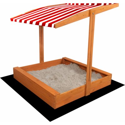 Sand Tropic Dřevěné pískoviště se stříškou 120x120cm červeno-bílé – Hledejceny.cz