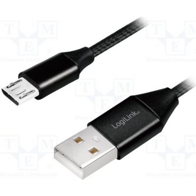 Logilink CU0143 USB 2.0, USB A vidlice, USB B micro vidlice, 0,3m, černý – Zboží Mobilmania