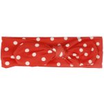 Dětská puntíkatá čelenka s mašlí červená – Zboží Dáma