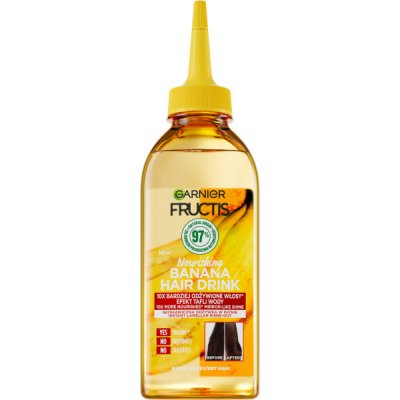 Garnier Fructis Hair Drink Banana instantní tekutý lamelový kondicionér pro suché vlasy 200 ml – Zboží Mobilmania