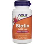 NOW Foods Biotin 5000ug 60 rostlinných kapslí – Hledejceny.cz