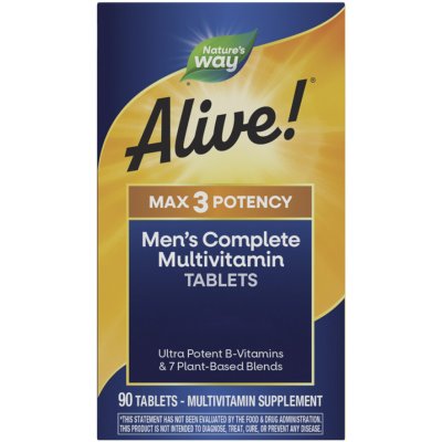 Natures Way Alive! Men’s Max3 Daily Multivitamin 90 tablet – Hledejceny.cz