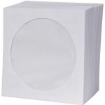 Obálka na 1 ks CD, papír, bílá, s okénkem, Logo, 100-pack – Zboží Živě