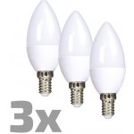 Solight ECOLUX LED žárovka Ecolux 3-pack, svíčka, 6W, E14, 3000K, 450lm, 3ks WZ431-3 – Hledejceny.cz