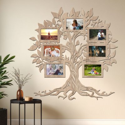 dřevo života Dřevěný fotorámeček Strom příběhů Zvolte barvu dekoru: Dub Sonoma, Velikost fotografie: 10x15 – Sleviste.cz