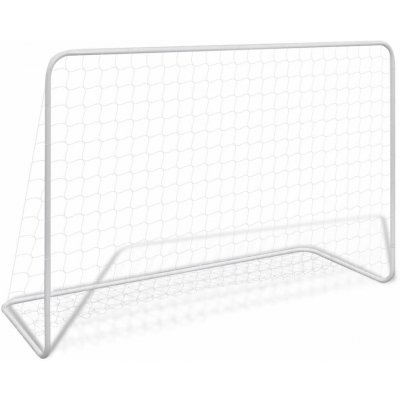 HD Fotbalové branka se sítí 182 x 61 x 122 cm ocelová bílá – Zboží Mobilmania