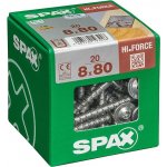 Spax Wirox Vrut do dřeva HI.FORCE, ø 8 × 80 mm, TX40, talířová hlava, 20 ks 4251010800806 – Hledejceny.cz