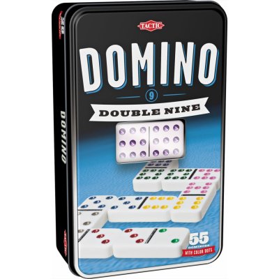 TacTic hra domino Double 9 Bílá 56 kamenů