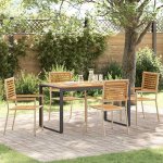 Omaxi 455932 Zahradní jídelní souprava 5 pcs Béžová 140 x 80 x 75 cm – Hledejceny.cz