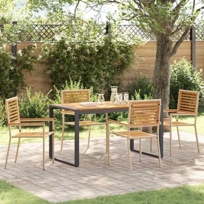 Omaxi 455932 Zahradní jídelní souprava 5 pcs Béžová 140 x 80 x 75 cm – Hledejceny.cz