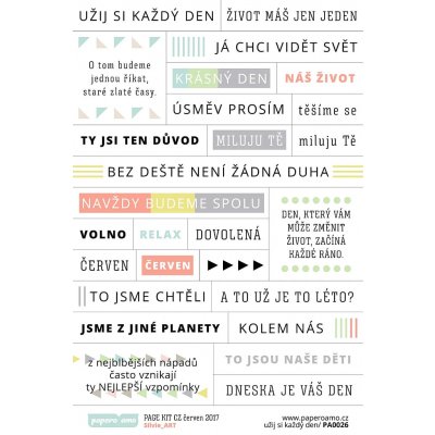 PAPERO AMO ♥ Samolepky - GEOMETRIE / Užij si každý den – Hledejceny.cz