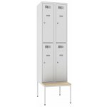 Malow Šatní skříň dělená Sus 322 W s lavičkou P321 W šířka 600 mm – Zboží Dáma