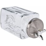 Excellent Houseware Skleněná dóza na vodu, s kohoutkem, 3000 ml transparentní – Zboží Mobilmania