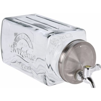 Excellent Houseware Skleněná dóza na vodu, s kohoutkem, 3000 ml transparentní – Zboží Mobilmania