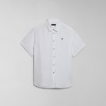 Napapijri pánská košile G-linen SS NP0A4HT50021 bílá – Zboží Mobilmania