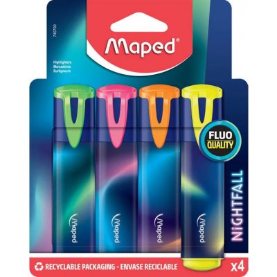 Maped Fluo Peps Nightfall 4 barvy – Hledejceny.cz