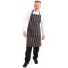 Pracovní oděv Whites Chefs Clothing kuchařská náprsní zástěra řeznický proužek černá
