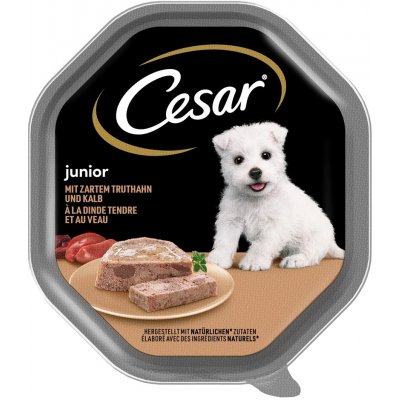 Cesar Junior s krůtím masem a telecím masem 150 g – Zboží Mobilmania