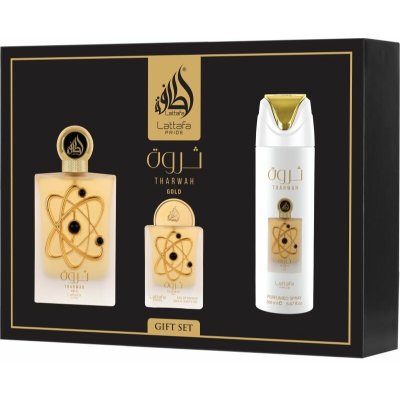 Lattafa Pride Tharwah Gold EDP 100 ml + Lattafa Pride Tharwah Gold EDP 20 ml + deodorant s parfemací 200 ml – Hledejceny.cz