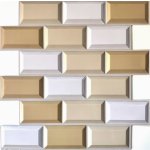 Impol Trade PVC 3D 2806 30 x 30 cm béžovo-bílá 1ks – Sleviste.cz