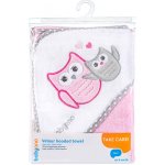 BabyOno Osuška velur s kapucí 100x100 cm růžová – Zboží Dáma