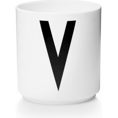 DESIGN LETTERS Porcelánový hrneček dózička Letters V černá 300 ml – Hledejceny.cz