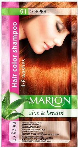 Marion Hair Color Shampoo 91 Copper barevný tónovací šampon měděná 40 ml