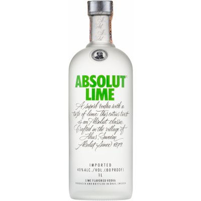 Absolut Lime 1l 40% (holá láhev)