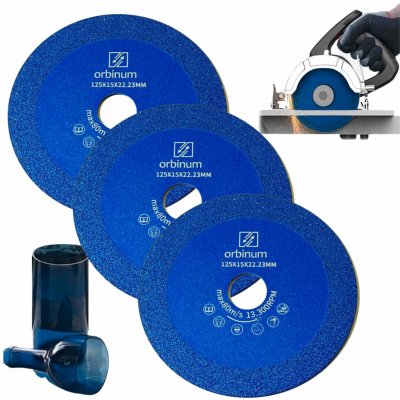 DIAMANTOVÝ KOTOUČ NA ŘEZÁNÍ SKLA 125mm SADA 3ks – Zboží Dáma