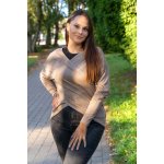 Jsem máma Dámský bambusový zavinovací top cappuccino – Zboží Dáma