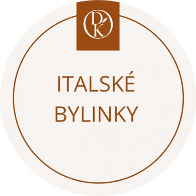 Davídkovo koření Etiketa Italské bylinky béžová průměr 4,5 cm 1 ks – Hledejceny.cz