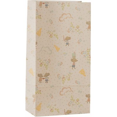 Maileg Papírový sáček Have a mice day 30,5 cm – set 5 ks, krémová barva, papír – Hledejceny.cz