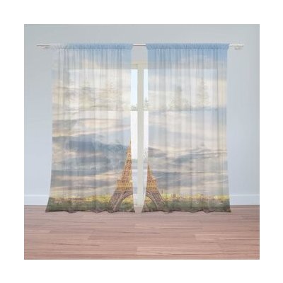 Sablio Záclony Eiffel Tower 3: 2ks 150x250cm – Hledejceny.cz