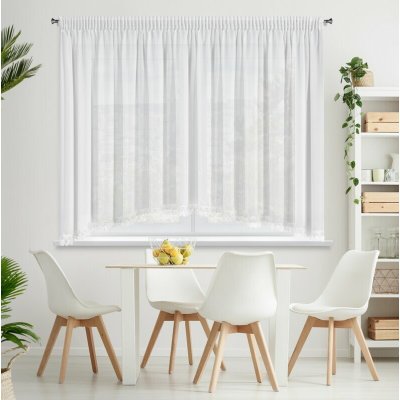 KRÁTKÁ ZÁCLONA LORETA2 NA PÁSCE 400X160CM BÍLÁ – Hledejceny.cz