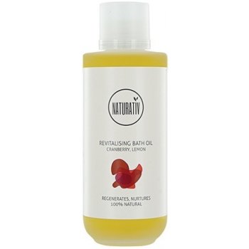 Naturativ Body Care Revitalising koupelový olej s hydratačním účinkem Cranberry Lemon Vegan Cosmetic 200 ml