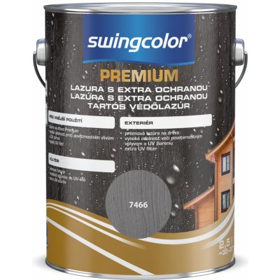 Swingcolor Lazura s dlouhodobou ochranou metalická 2,5 l antracit – Zboží Mobilmania