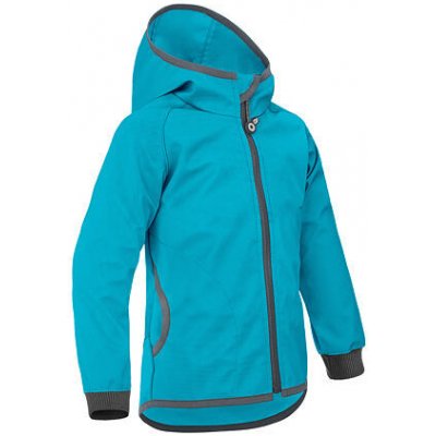 Unuo dětská softshellová bunda bez zateplení pružná Basic Smaragdová – Hledejceny.cz